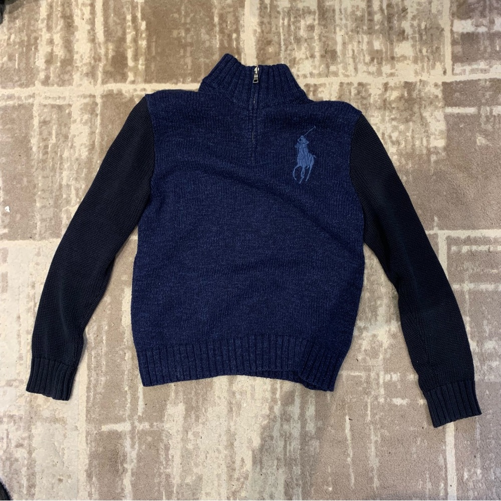 Polo Ralph Lauren Navy Blue Quarter Zip Sweater